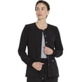 thumbnail image 1 of Dickies EDS Essentials Scrubs Warm Up Jacket for Women Snap Front DK305, XS, White, 1 of 9