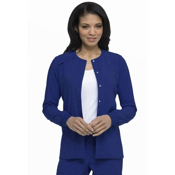 Dickies EDS Essentials Warm Up Scrubs Jacket for Women Snap Front DK305