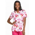 thumbnail image 1 of Dickies EDS Medical Scrubs Top for Women V-Neck DK704, XS, Fur Baby, 1 of 5