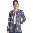 thumbnail image 1 of Dickies EDS Scrubs Jacket for Women Snap Front Warm-Up DK306, XS, Trama Llama, 1 of 7