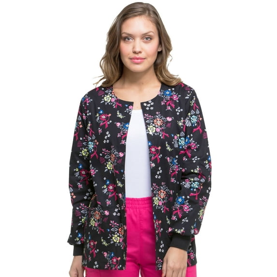 Dickies EDS Scrubs Jacket for Women Warm Up Snap Front DK301