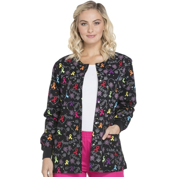 Dickies EDS Scrubs Jacket for Women Warm Up Snap Front DK301
