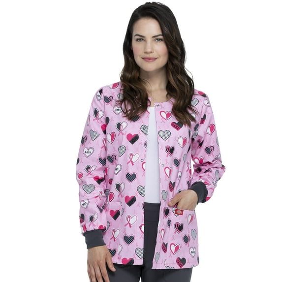 Dickies EDS Scrubs Jacket for Women Warm Up Snap Front DK301