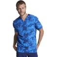 thumbnail image 1 of Dickies EDS Scrubs Top For Men V-Neck Print DK866, XL, Tie Dye Twist, 1 of 7