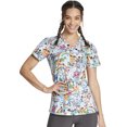 thumbnail image 1 of Dickies EDS Scrubs Top For Women V-Neck DK617, XS, Daily Dose Of Magic, 1 of 7