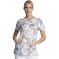 thumbnail image 1 of Dickies EDS Scrubs Top For Women V-Neck DK704, S, Jungle Buddies, 1 of 7