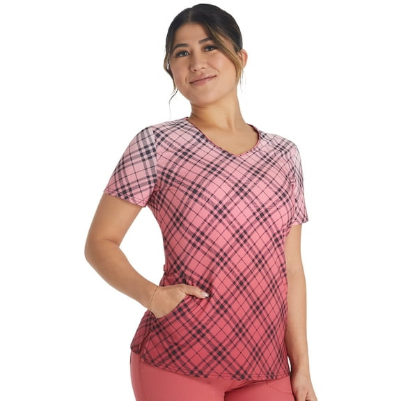 Dickies EDS Scrubs Top For Women V-Neck Print DK853