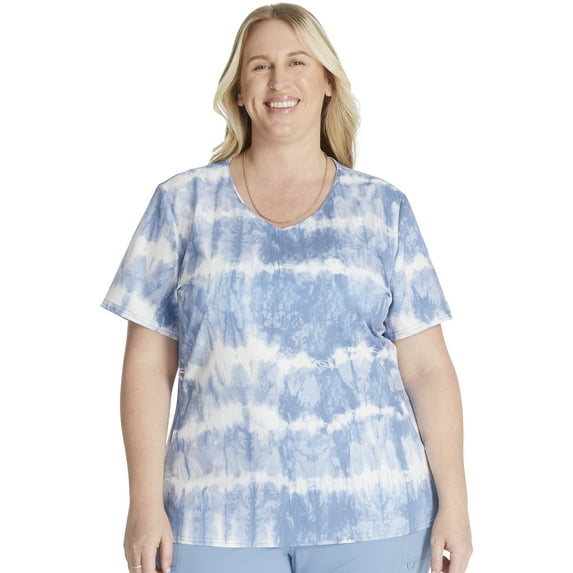 Dickies EDS Scrubs Top For Women V-Neck Print DK881