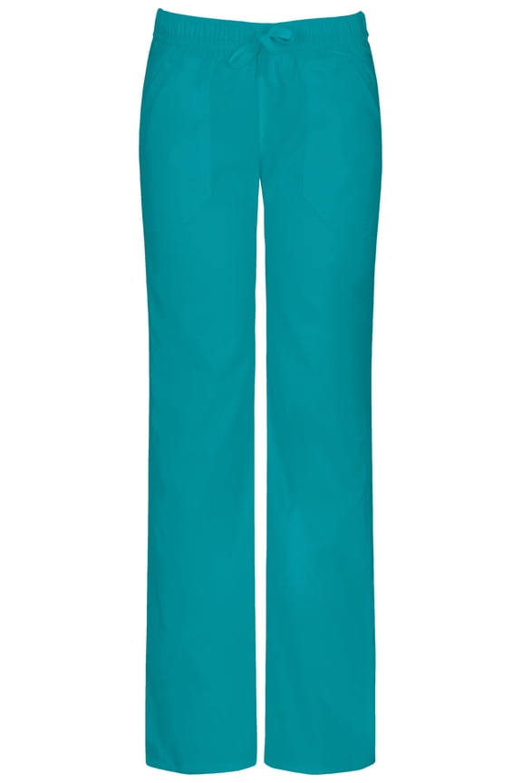 EDS Signature Medical Scrubs Pant for Women Low Rise Straight Leg Drawstring 82212A, XS, Teal Blue