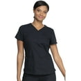 thumbnail image 1 of Dickies EDS Signature Medical Scrubs Top for Women V-Neck DK880, L, Black, 1 of 8