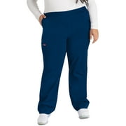 Dickies EDS Signature Scrubs Pant for Women Natural Rise Tapered Leg Pull-On 86106, L, Navy