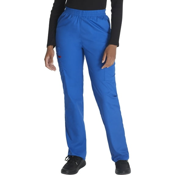 Dickies EDS Signature Scrubs Pant for Women Natural Rise Tapered Leg Pull-On 86106, S, Royal