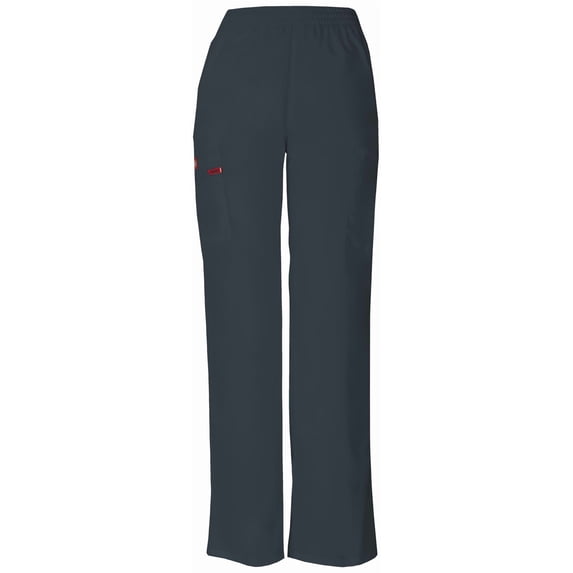 Dickies EDS Signature Scrubs Pant for Women Natural Rise Tapered Leg Pull-On 86106P, S Petite, Pewter