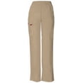 thumbnail image 1 of Dickies EDS Signature Scrubs Pant for Women Natural Rise Tapered Leg Pull-On 86106P, XS Petite, Dark Khaki, 1 of 4