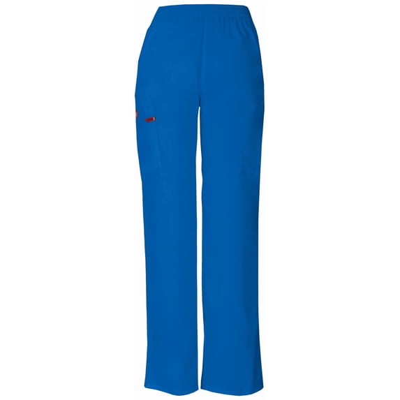 Dickies EDS Signature Scrubs Pant for Women Natural Rise Tapered Leg Pull-On 86106P, XS Petite, Royal