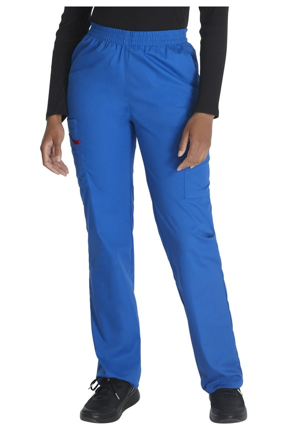 EDS Signature Scrubs Pant for Women Natural Rise Tapered Leg Pull-On Plus Size 86106, 2XL, Royal