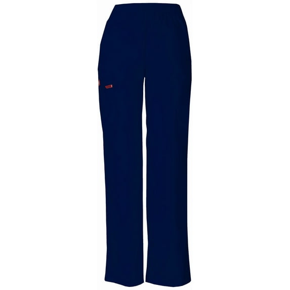 Dickies EDS Signature Scrubs Pant for Women Natural Rise Tapered Leg Pull-On Plus Size 86106P, 2XL Petite, Navy