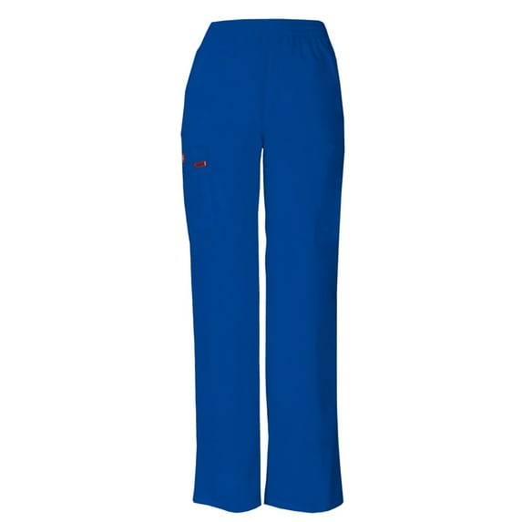 Dickies EDS Signature Scrubs Pant for Women Natural Rise Tapered Leg Pull-On Plus Size 86106P, 2XL Petite, Wine