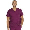thumbnail image 1 of Dickies EDS Signature Scrubs Top for Men V-Neck 81906, M, Wine, 1 of 7