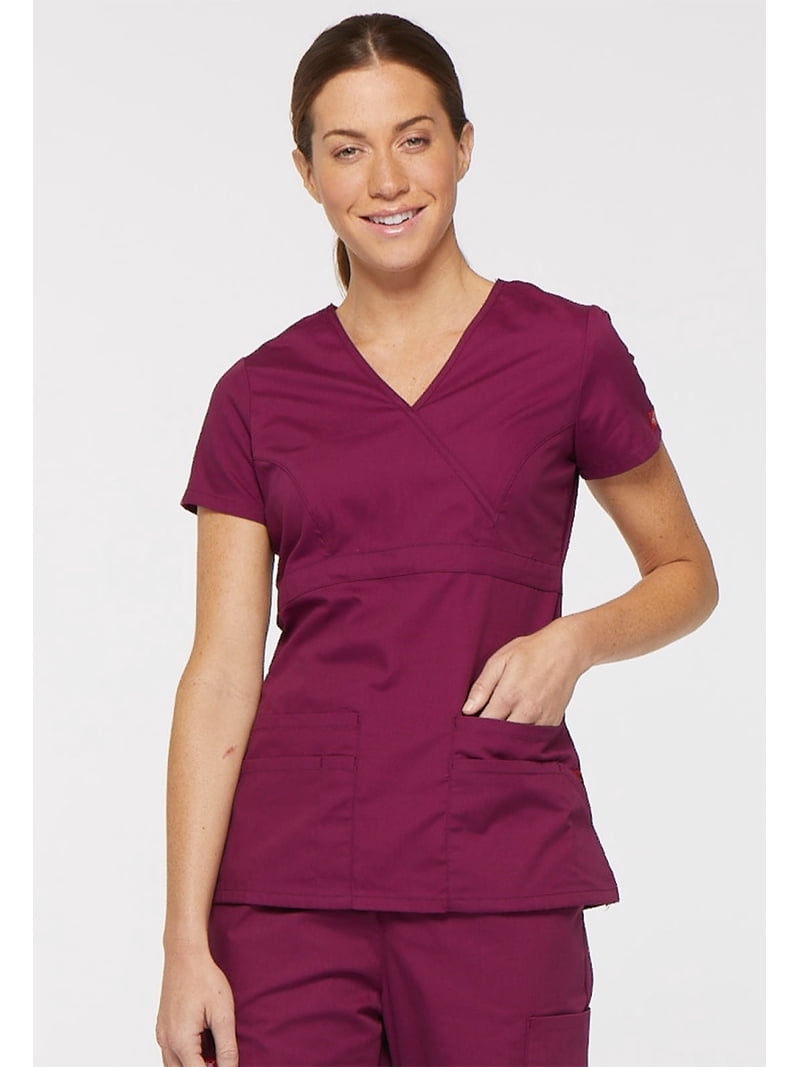 Dickies EDS Signature Scrubs Top for Women Mock Wrap 85820