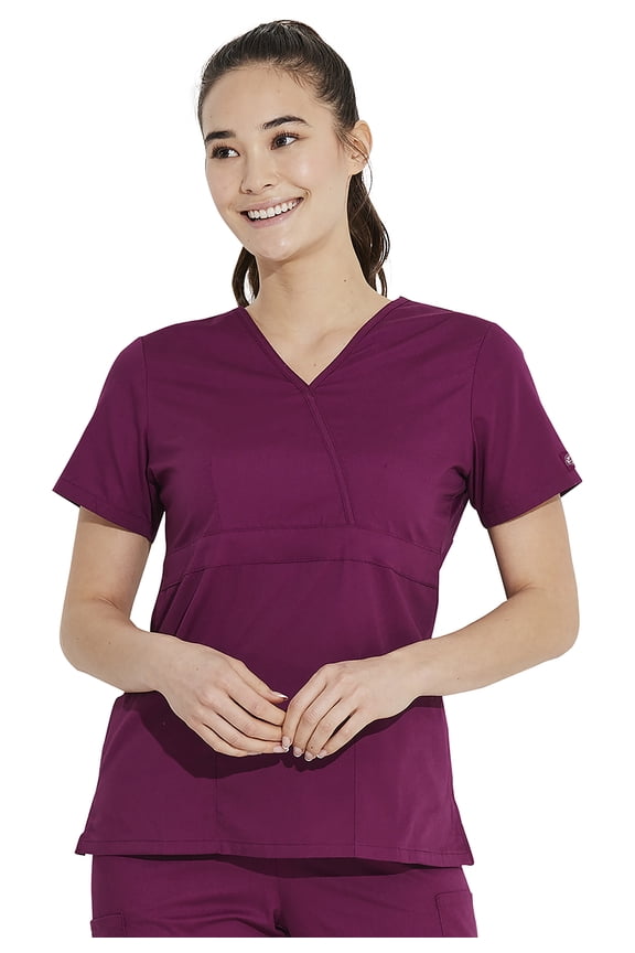 EDS Signature Scrubs Top for Women Mock Wrap 86806