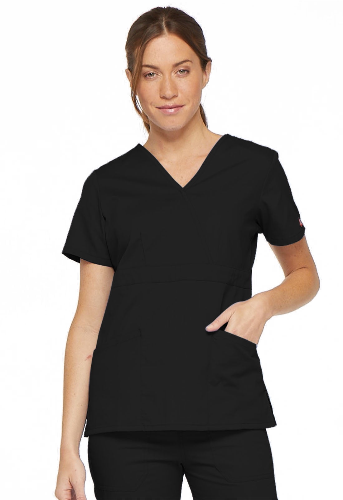 Dickies EDS Signature Scrubs Top for Women Mock Wrap 86806