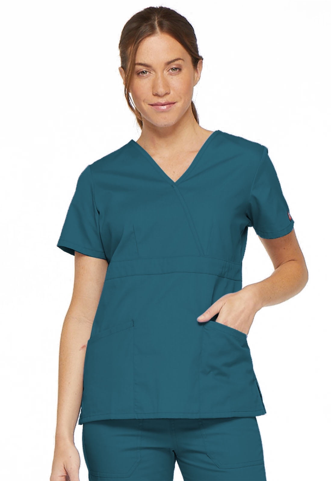Dickies EDS Signature Scrubs Top for Women Mock Wrap 86806