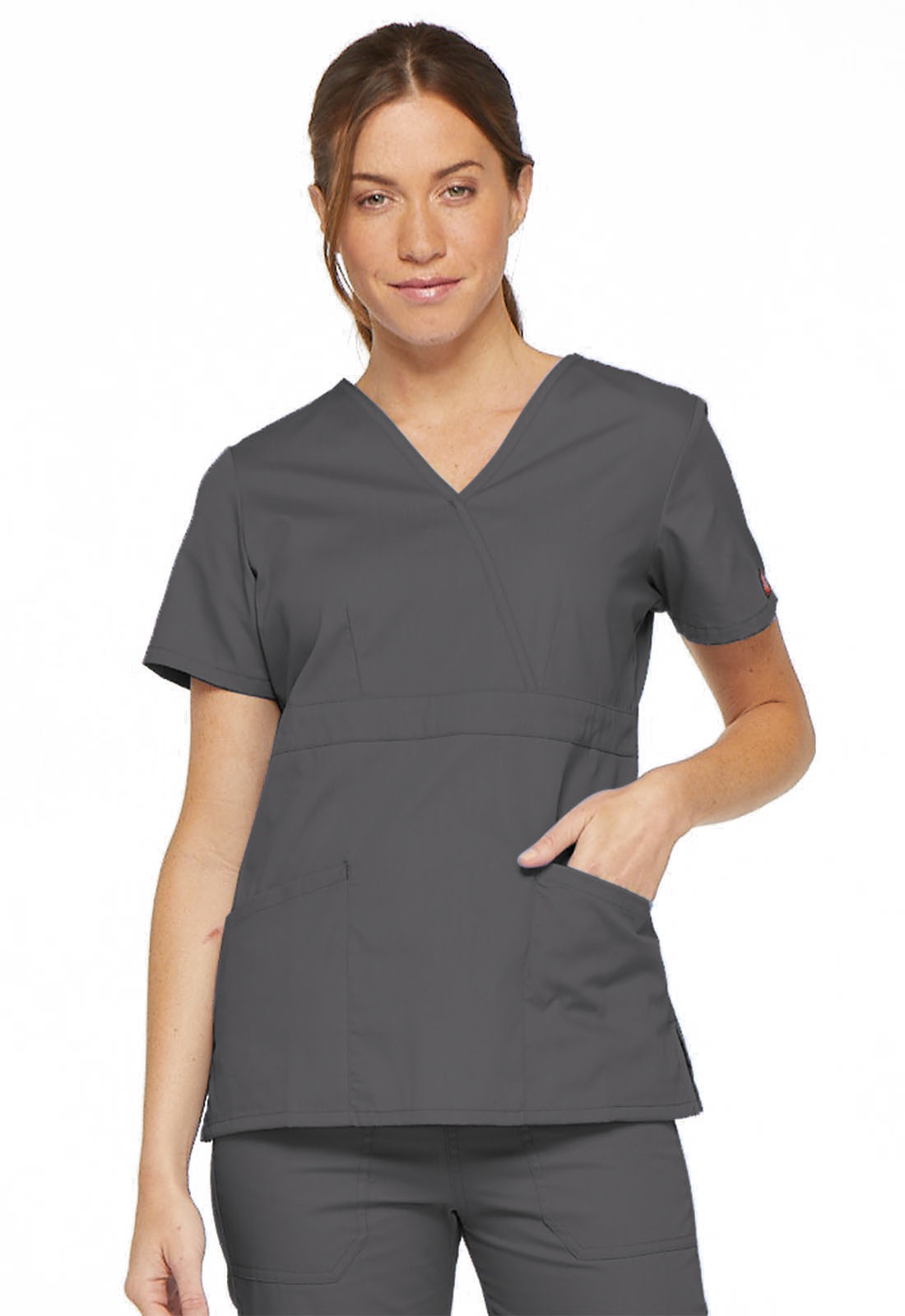 Dickies EDS Signature Scrubs Top for Women Mock Wrap 86806