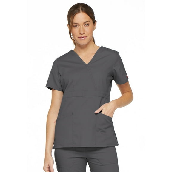 Dickies EDS Signature Scrubs Top for Women Mock Wrap 86806
