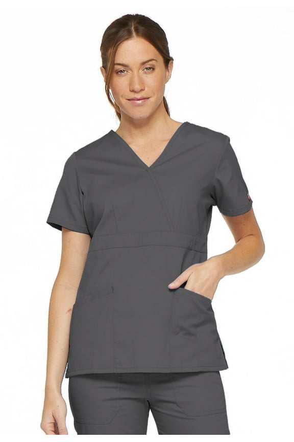 EDS Signature Scrubs Top for Women Mock Wrap 86806