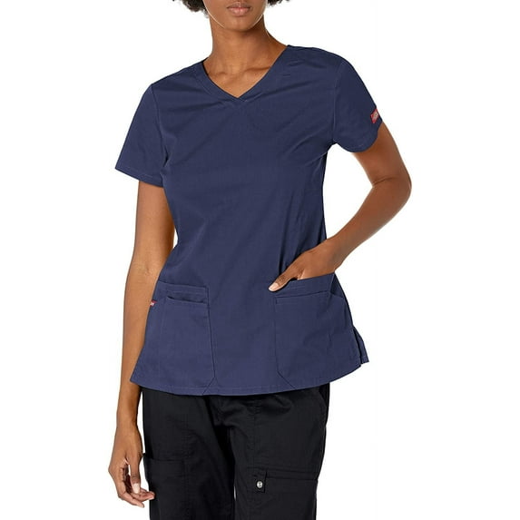 Dickies EDS Signature Scrubs Top for Women V-Neck 85906