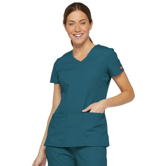 Dickies EDS Signature Scrubs Top for Women V-Neck 85906