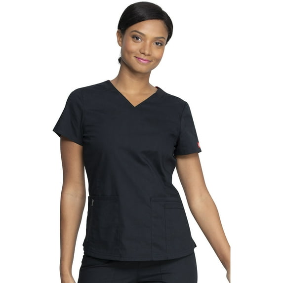 Dickies EDS Signature Scrubs Top for Women V-Neck DK880