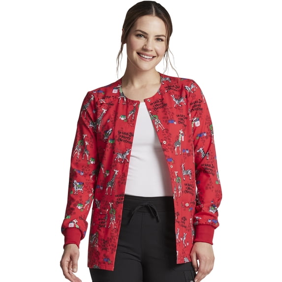 Dickies EDS Warm Up Scrubs Jacket for Women Snap Front DK309
