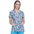 thumbnail image 1 of Dickies EDS Women Scrubs Top, V-Neck, DK704, XL, Dot's My Line, 1 of 5
