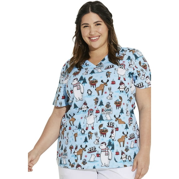 Dickies EDS Women Scrubs Top, V-Neck