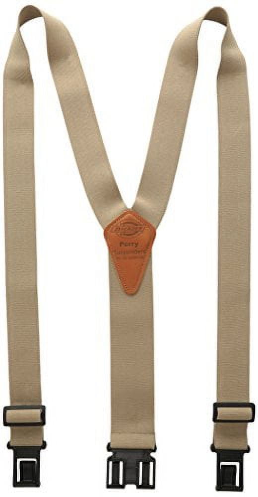 Dickies Men's Elastic Solid Color Suspenders with Belt Clip-End 1.5 ...