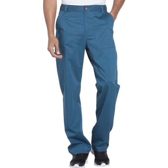 Dickies Essence Medical Scrubs Pant for Men Drawstring Zip Fly, DK160T, L Tall, Caribbean Blue