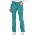 thumbnail image 1 of Dickies Essence Medical Scrubs Pant for Women Mid Rise Straight Leg Drawstring DK106, XL, Teal Blue, 1 of 7