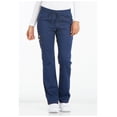 thumbnail image 1 of Dickies Essence Medical Scrubs Pant for Women Mid Rise Straight Leg Drawstring DK106T, XL Tall, Navy, 1 of 7