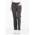 thumbnail image 1 of Dickies Essence Medical Scrubs Pant for Women Mid Rise Straight Leg Drawstring Plus Size DK106P, 2XL Petite, Pewter, 1 of 7