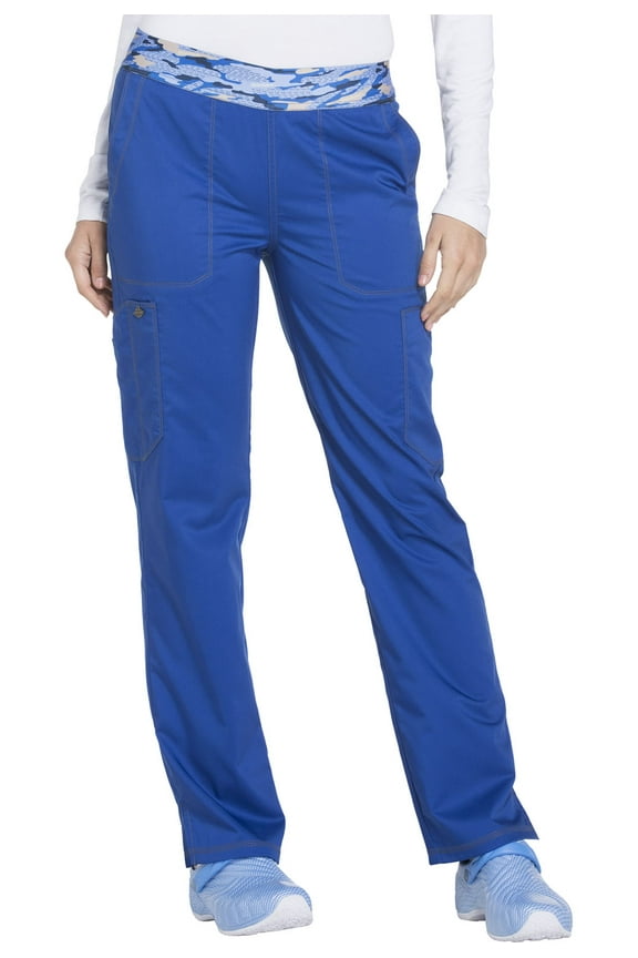 Essence Medical Scrubs Pant for Women Mid Rise Tapered Leg Pull-on DK140, XS, Galaxy Blue