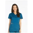 thumbnail image 1 of Dickies Essence Medical Scrubs Top for Women Mock Wrap Plus Size DK804, 4XL, Caribbean Blue, 1 of 7