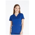 thumbnail image 1 of Dickies Essence Medical Scrubs Top for Women Mock Wrap Plus Size DK804, 5XL, Galaxy Blue, 1 of 5