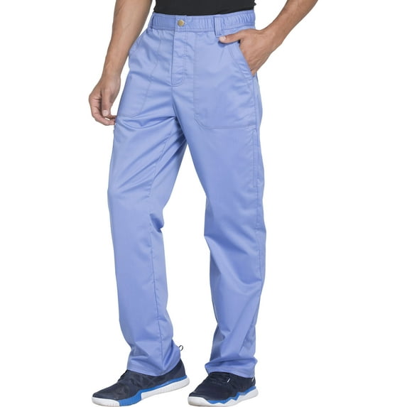 Dickies Essence Men Scrubs Pant, Drawstring Zip Fly, DK160, L, Ciel Blue