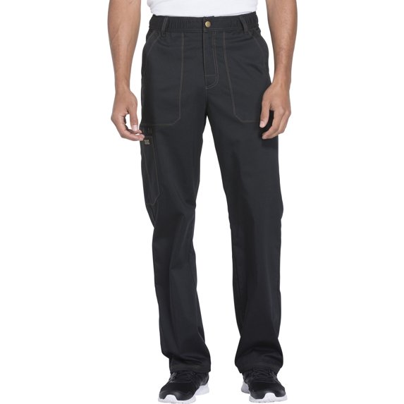 Dickies Essence Men Scrubs Pant, Drawstring Zip Fly, DK160T, M Tall, Black