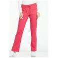 thumbnail image 1 of Dickies Essence Women Scrubs Pant, Mid Rise Straight Leg Drawstring, DK106T, M Tall, Hot Pink, 1 of 7