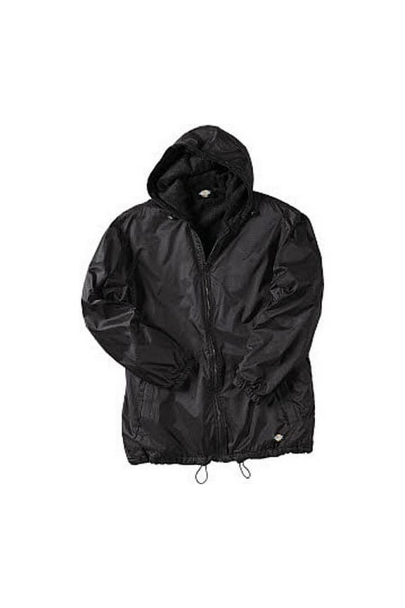 Fleece Lined Hooded Nylon Ripstop Jacket, Men's