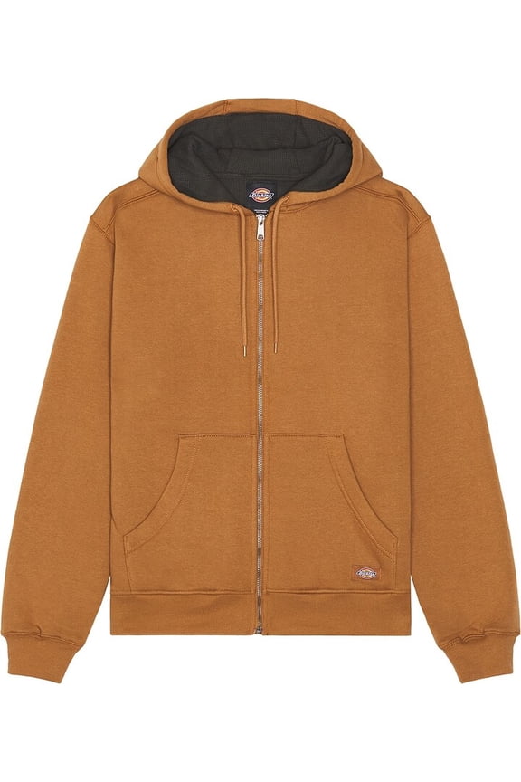 Full Zip Thermal Lined Fleece Jacket in Brown-Medium (Regular)