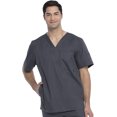 thumbnail image 1 of Dickies Gen Flex Medical Scrubs Top for Men V-Neck 81722, S, Dark Pewter, 1 of 8